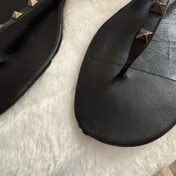 Valentino Noir Rockstud Gladiator Sandals